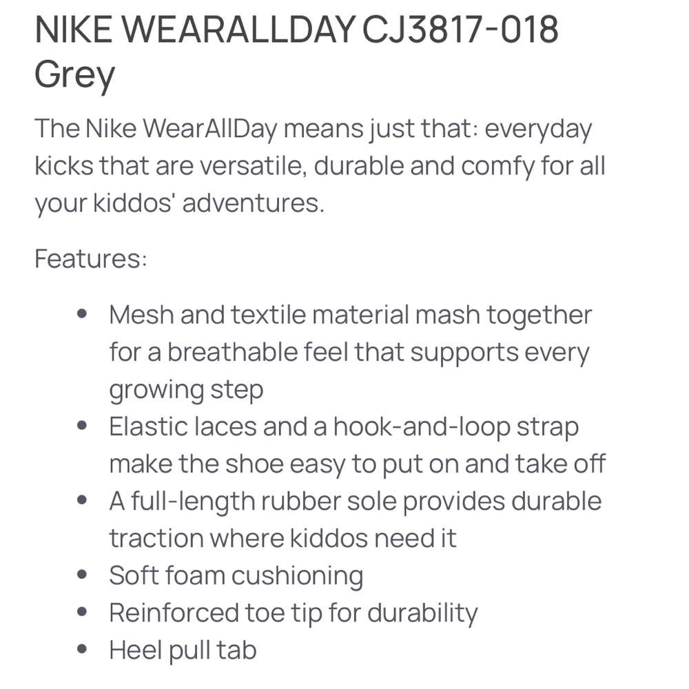 Nike WearAllDay Sneakers - 3Y - Picture 4 of 8